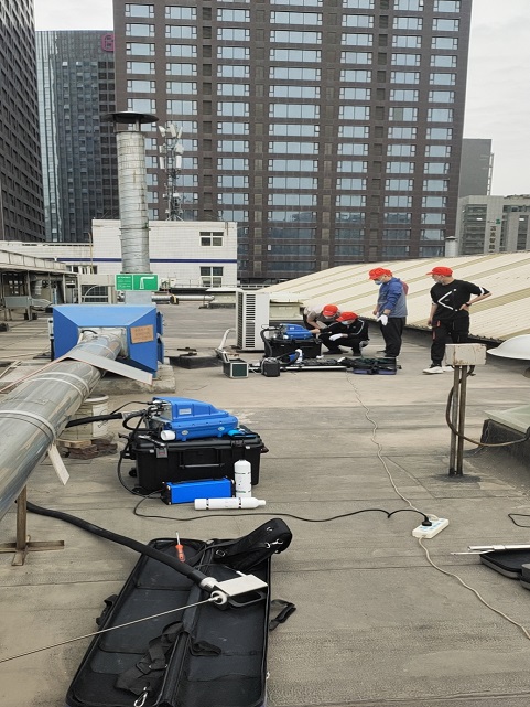 配合陜西省環(huán)境科學設(shè)計院在大金機電進行非甲烷總烴濃度測試